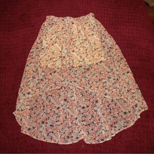 One Clothing Floral Print High Low skirt